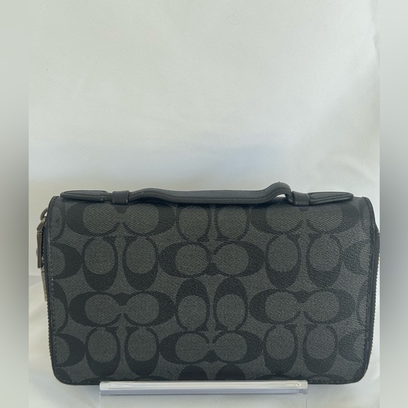 Coach Double Zip Travel Organizer In Signature Canvas - Picture 3 of 15